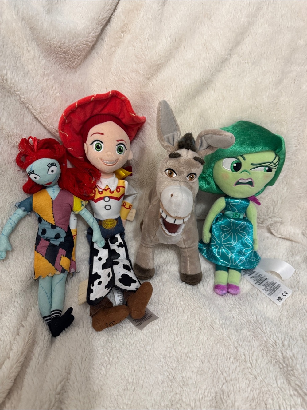 Disney Plush Characters - Red, Green, Gray, Teal Accents